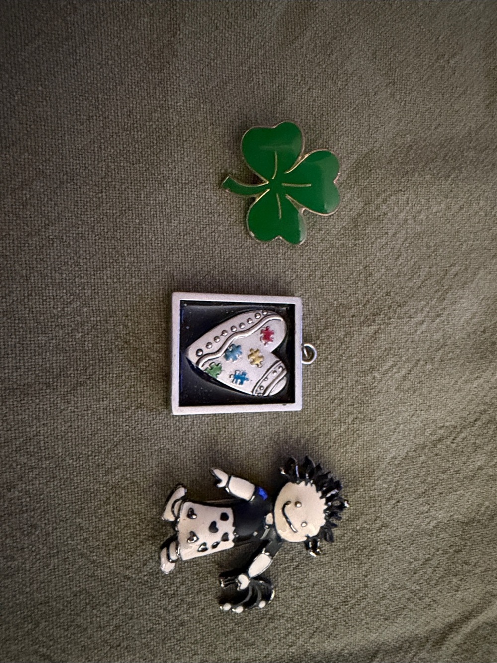 Green Clover Enamel Pin - Accessories